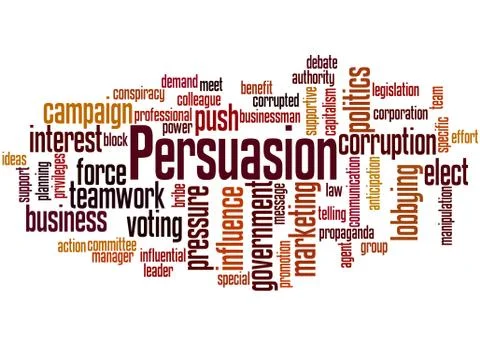 Persuasion word cloud concept Stock Illustration