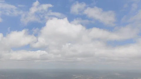 Perth from Above - Plane flying through cloudy sky window perspective Stock Footage 122662597