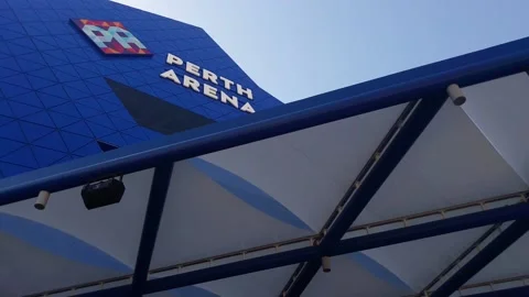 Perth Arena building from outside view. Stock Footage 146957401