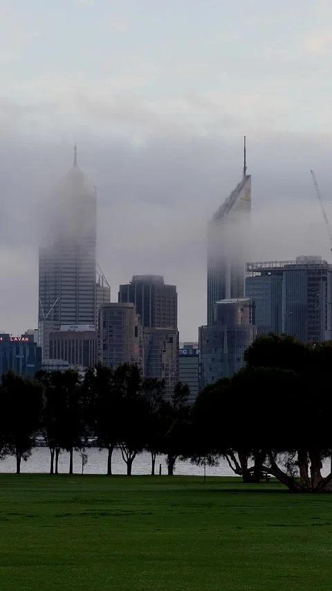 Perth Australia clouds passing vertical video Stock Footage 201042052
