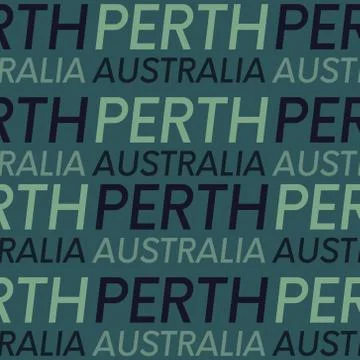 Perth, Australia seamless pattern Stock Illustration