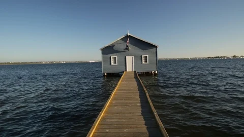 Perth Boat House Stock Footage 85876378