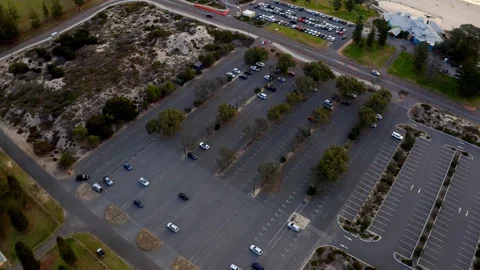 Perth City Beach packed during corona virus pandemic - 4k aerial drone footage o Stock Footage 128097797