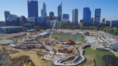 Perth City Construction Video stock 74763203
