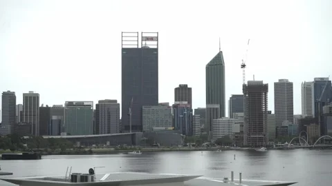 Perth city skyline Stock Footage 162105430