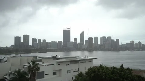 Perth city skyline Stock Footage 162105482
