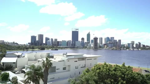 Perth city skylines Stock Footage 162710093