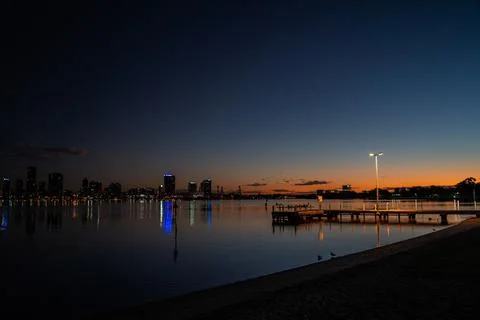 Perth City sunrise Stock Photos