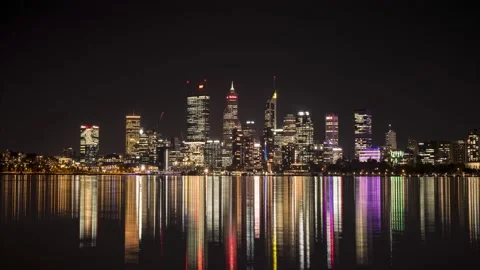 Perth City Timelapse 4K Stock Footage 154947193