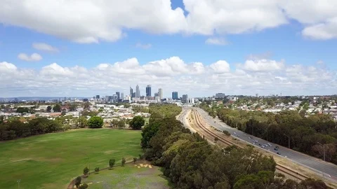 Perth Kwinana Freeway North, Facing City, NOR Stock Footage 111504173
