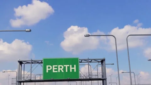 PERTH Road Sign Stock Footage 251884506