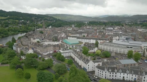 Perth Scotland by drone Stock Footage 249936889