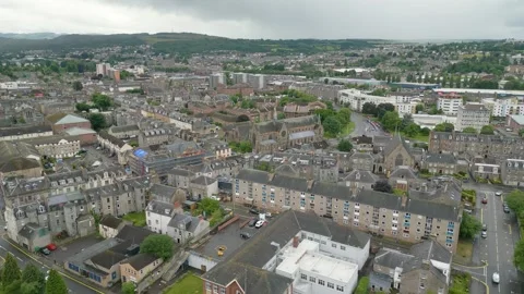 Perth Scotland by drone Stock Footage 249940950