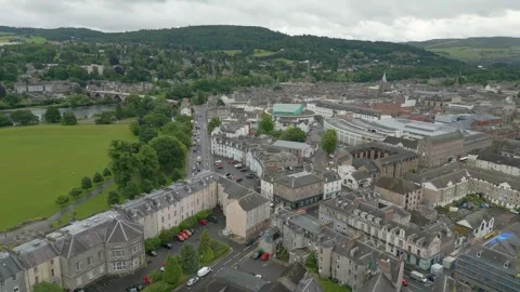 Perth Scotland by drone Stock Footage 249940969