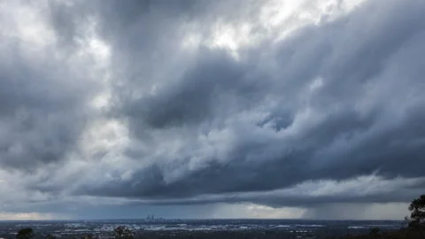 Perth Suburbs and Storms Timelapse Stock Footage 163736224