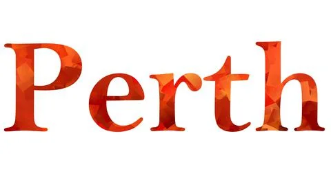 Perth text image stock design in colorful style letters Stock Illustration