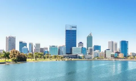 Perth view at the noon Stock Photos