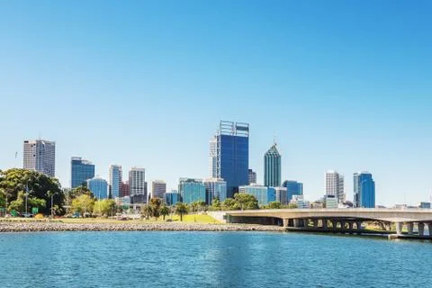 Perth view at the noon Stock Photos
