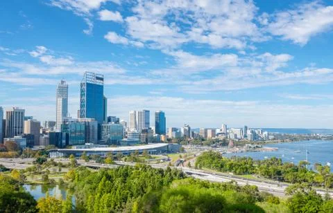 Perth view at the noon Stock Photos