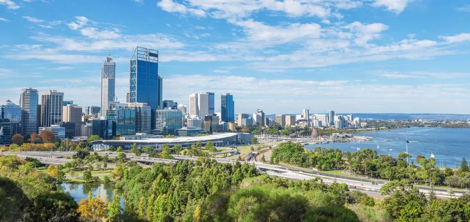 Perth view at the noon Stock Photos