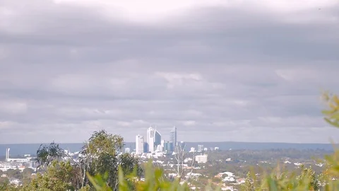 Perth, Western Australia clouds passing timelapse Stock Footage 113743578