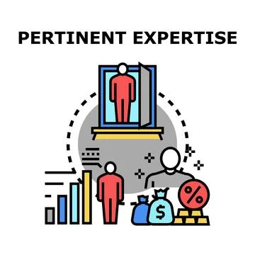 Pertinent expertise selecting valuable professional talent for business Stock Illustration