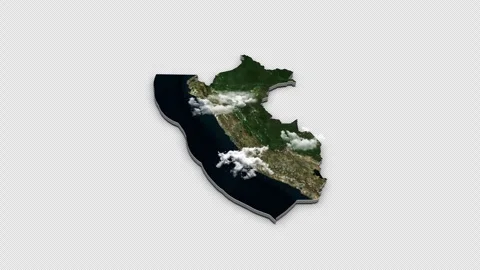 Peru 3D Country Map Animation Transparent Alpha Stock Footage 277663064