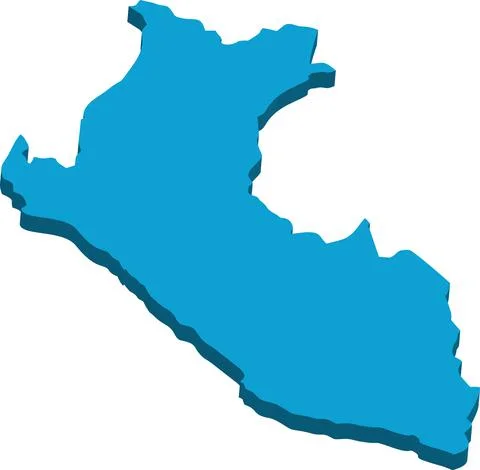 Peru - 3D map country Stock Illustration