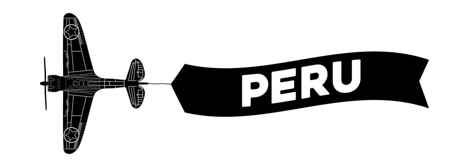 Peru advertisement banner Stock Illustration