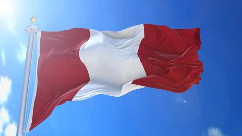 Peru animated flag pack in 3D and green screen Stock Footage 119932176