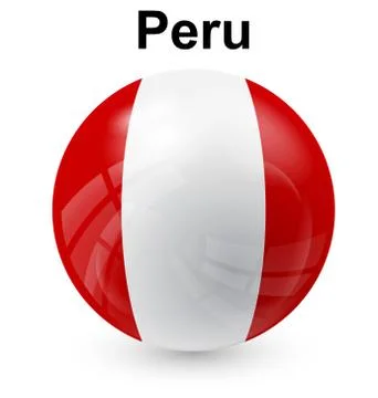 Peru ball flag Stock Illustration
