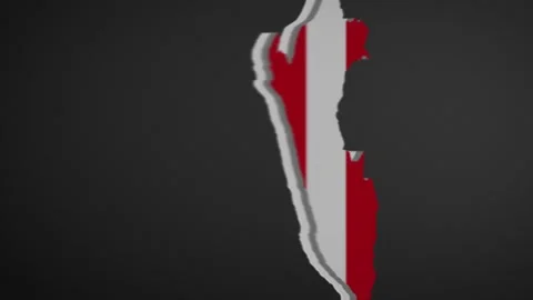 Peru Border Map Intro Animation Stock Footage 206440711