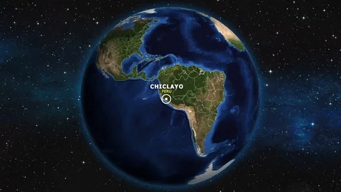 PERU CHICLAYO ZOOM IN FROM SPACE Stock Footage 115831451