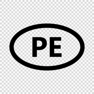 Peru code symbol. short country name. Domain name Stock-Illustration