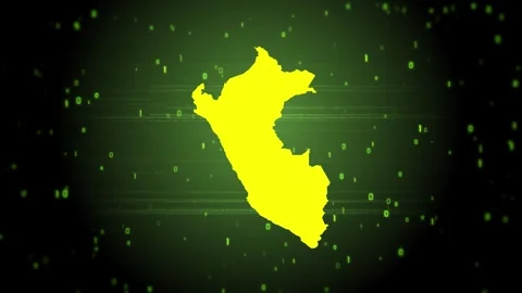 Peru Digital Map Intro Video stock 247970788