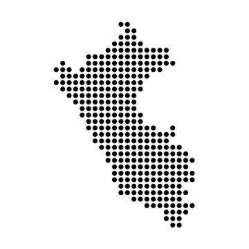 Peru dotted vector map Stock Illustration