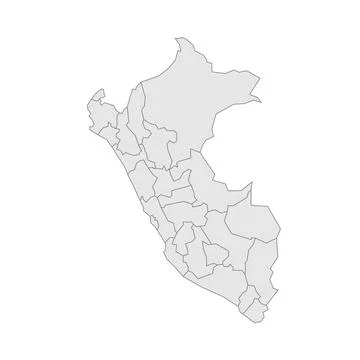 Peru editable vector political map EPS Stock Illustration