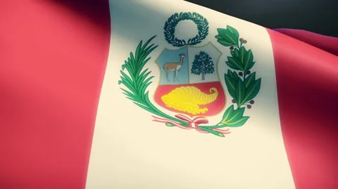 Peru Flag Animation Loop Stock Footage 38007318