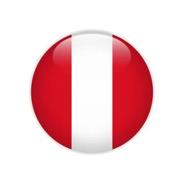 Peru flag on button Stock-Illustration