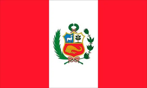 Peru Flag Design Stock Illustration