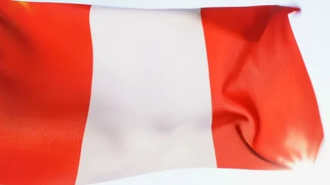 Peru Flag Flapping Stock Footage 118961550