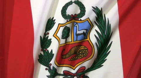 Peru Flag Stock Footage 361876