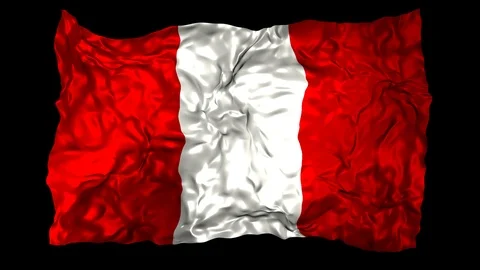 Peru flag Stock Footage 110826733