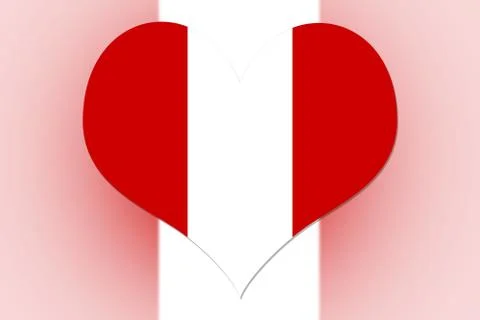 Peru flag heart Stock Photos