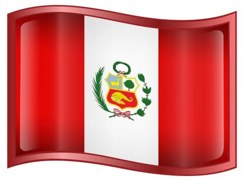 Peru flag icon Stockillustratie