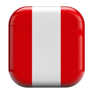 Peru flag icon Stock Illustration