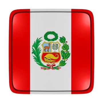 Peru flag icon Stock-Illustration