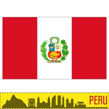 Peru flag Stock Illustration