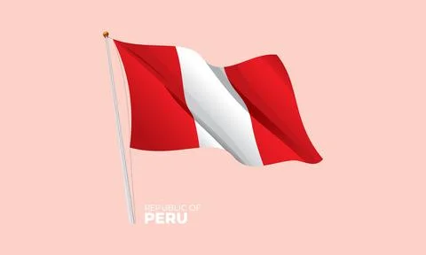 Peru flag Stock Illustration