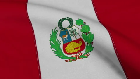 Peru Flag Loop Background Stock Footage 241256102